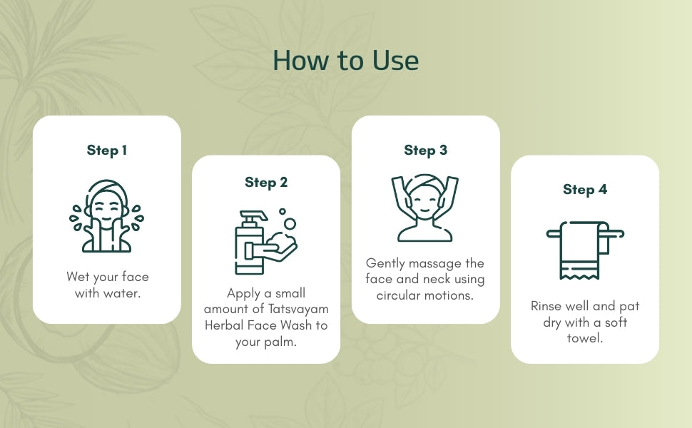 Tatsvayam Herbal Face Wash for Glowing Skin & Pimples Control | Neem Tulsi Ayurvedic Face Cleanser for Men & Women | 100ml