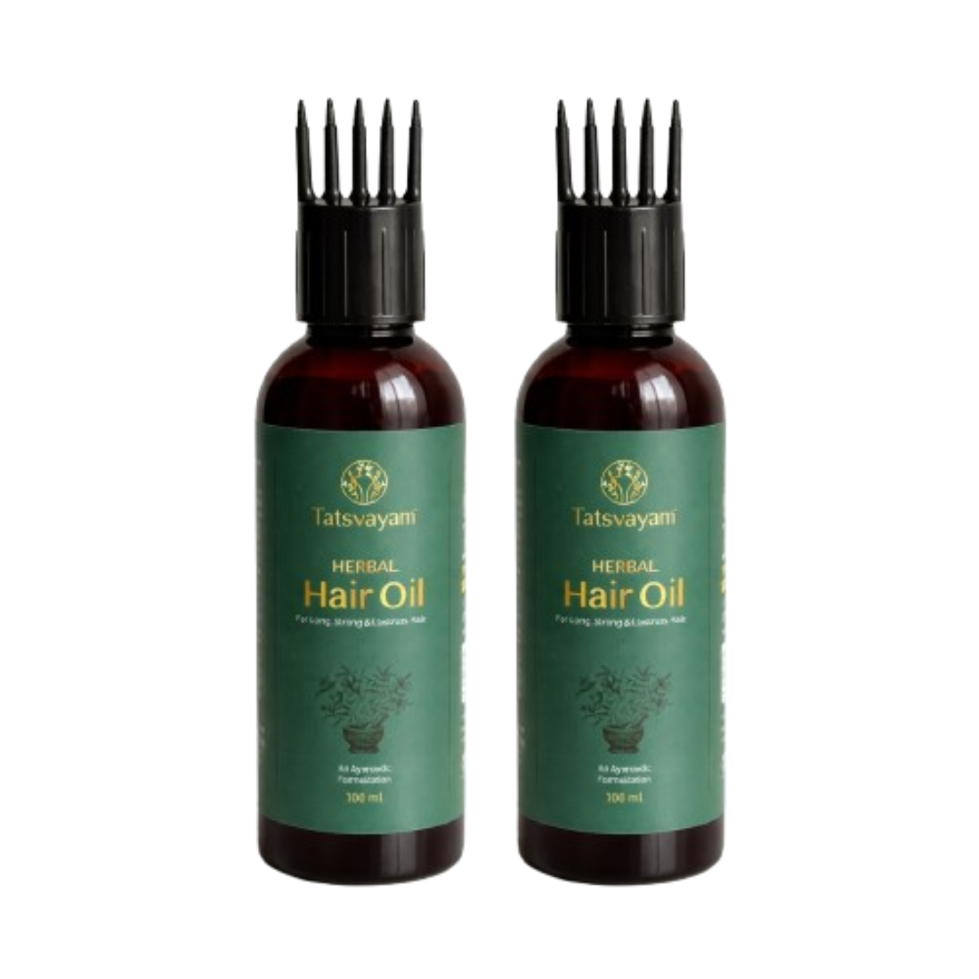 Tatsvayam Herbal Hair Oil for Hair Growth & Hair Fall Control | Ayurvedic Bhringraj Amla Hair Oil for Men & Women | 100ml