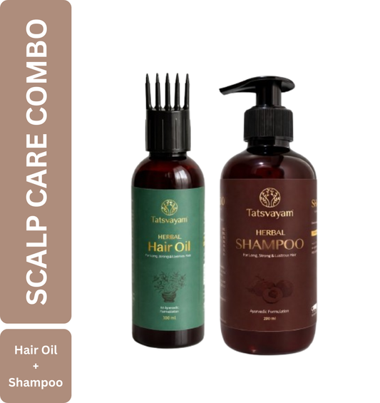 Tatsvayam Scalp Care Combo | Hair Oil & Shampoo